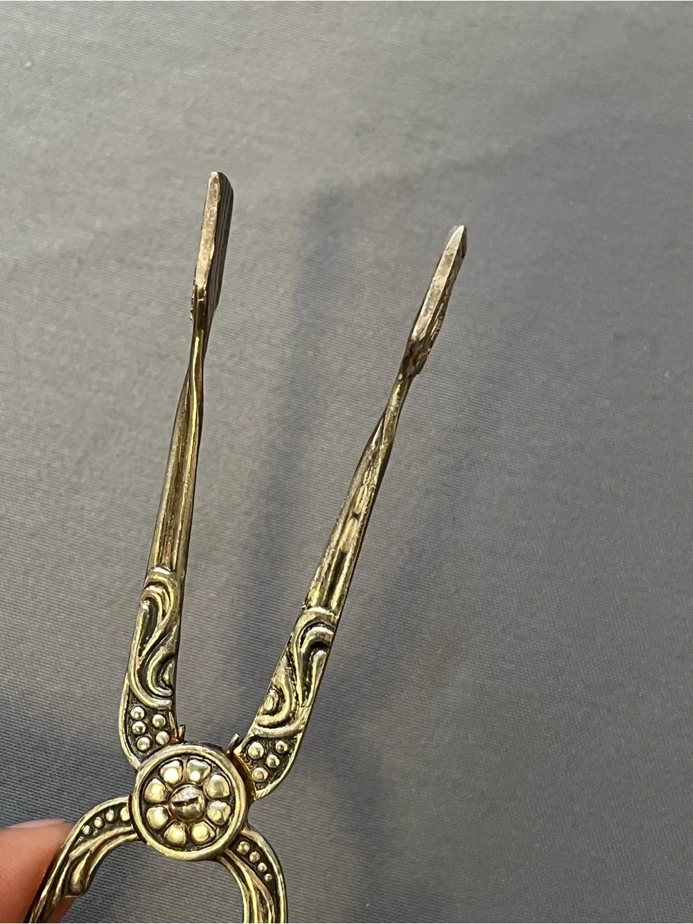 Vintage Nils Johan Of Sweden Art Nouveau Styles Floral Ornate Tidbit/Sugar Tongs